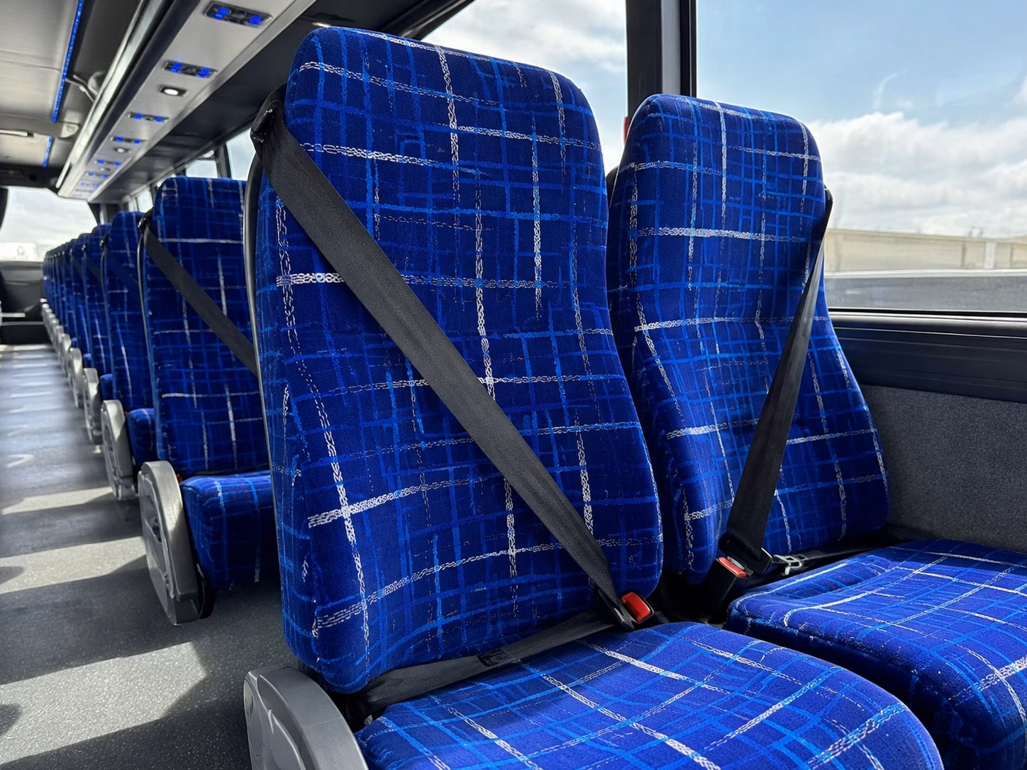 56 passenger charter bus interior